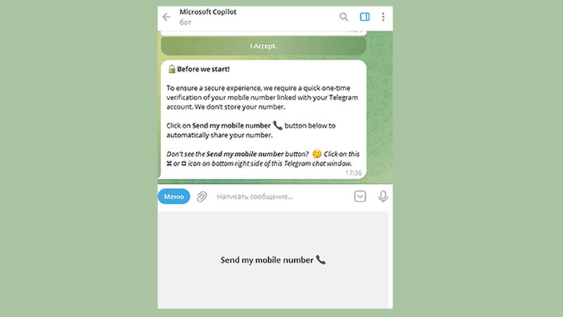 В Telegram появился официальный чат-бот Microsoft Copilot