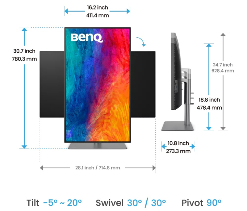 BenQ выпустила 32-дюймовый профессиональный 4K-монитор PD3225U с Thunderbolt 3 и поддержкой MacBook