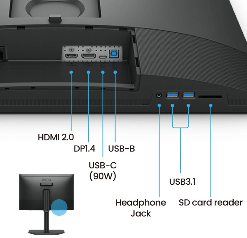 BenQ выпустила профессиональный 24-дюймовый монитор SW242Q со встроенным кардридером и USB Type-C