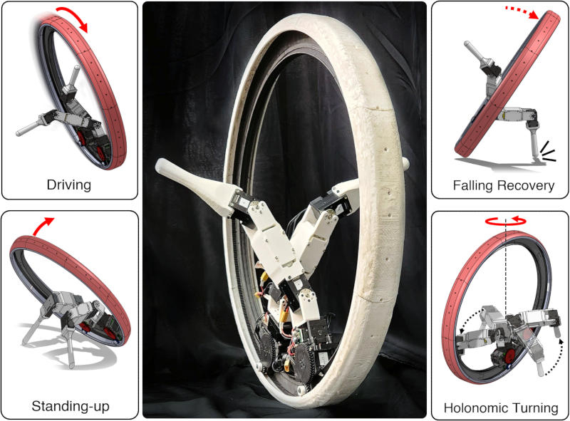Учёные создали моноколёсного робота Ringbot — он сможет работать курьером