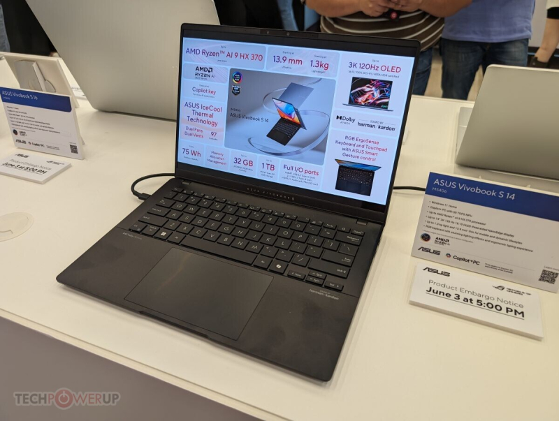 Asus представила ноутбуки Vivobook S на мощных ИИ-чипах Ryzen AI, Core Ultra и Snapdragon X Elite