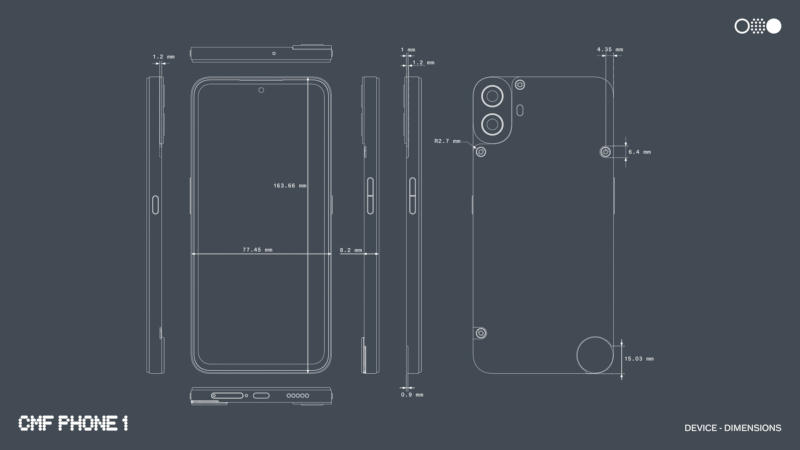 Nothing опубликовала чертежи CMF Phone 1 для творческой переделки смартфона и 3D-печати аксессуаров